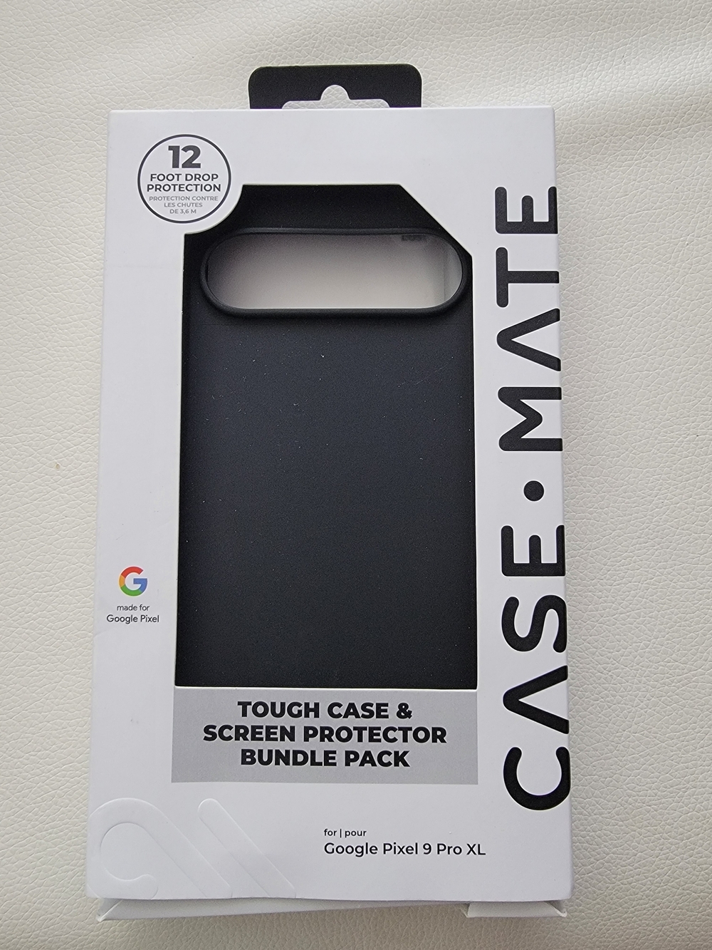 case-mate Black Tough Case & Screen Protector for Google Pixel 9 Pro XL
